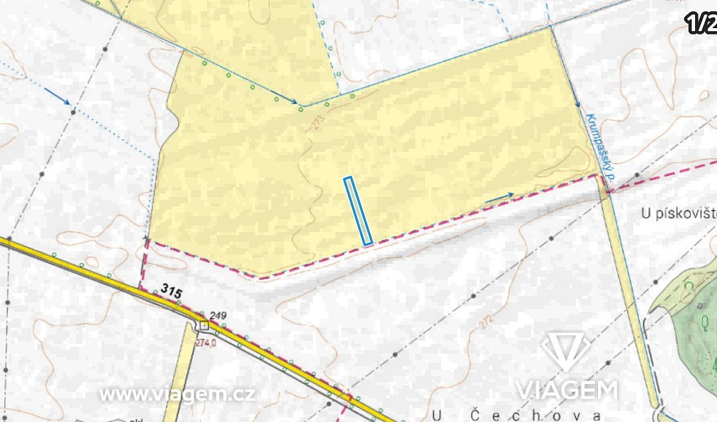 Prodej pole 2 706 m², Zábřeh – náhled fotky 7