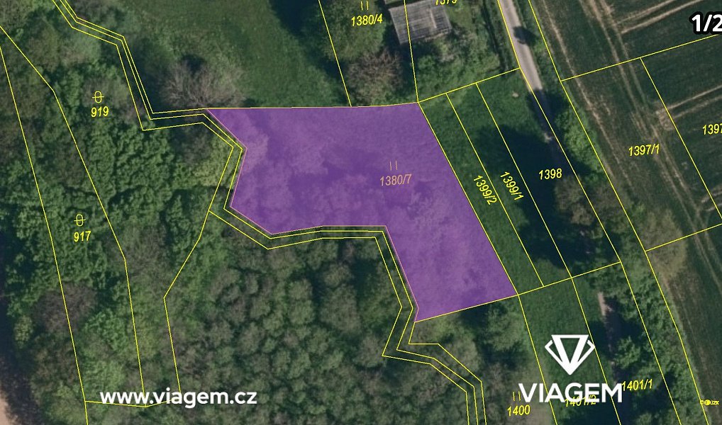 Prodej zahrady 883 m², Újezd – náhled fotky 4