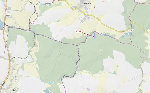 Dražba lesa 5 036 m², Rodinov