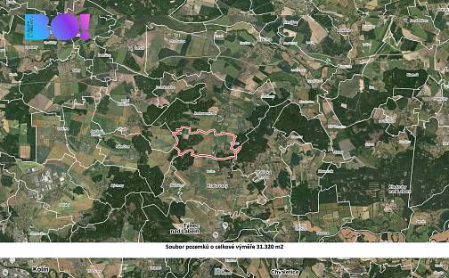 Prodej pole 31 320 m², Lipec, okres Kolín