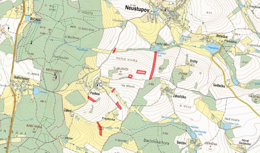 Prodej pole 37 858 m², Neustupov – náhled fotky 4