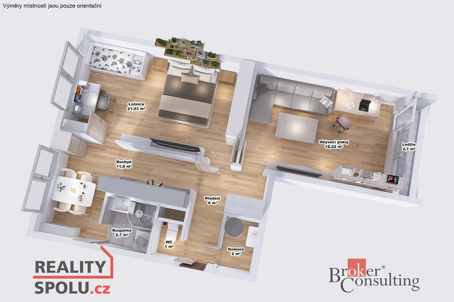 Prodej bytu 2+1 65 m²