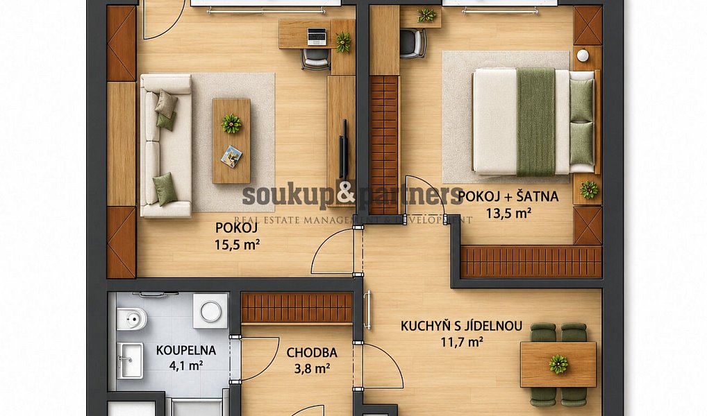 Prodej bytu 2+1 51 m², Praha – náhled fotky 2