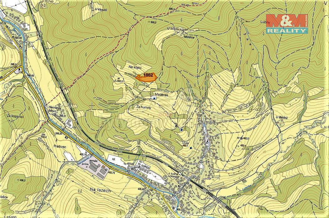 Prodej louky 1 845 m² – pohled 2