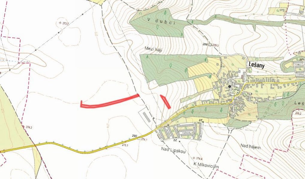 Prodej pole 1 941 m², Nelahozeves – náhled fotky 2