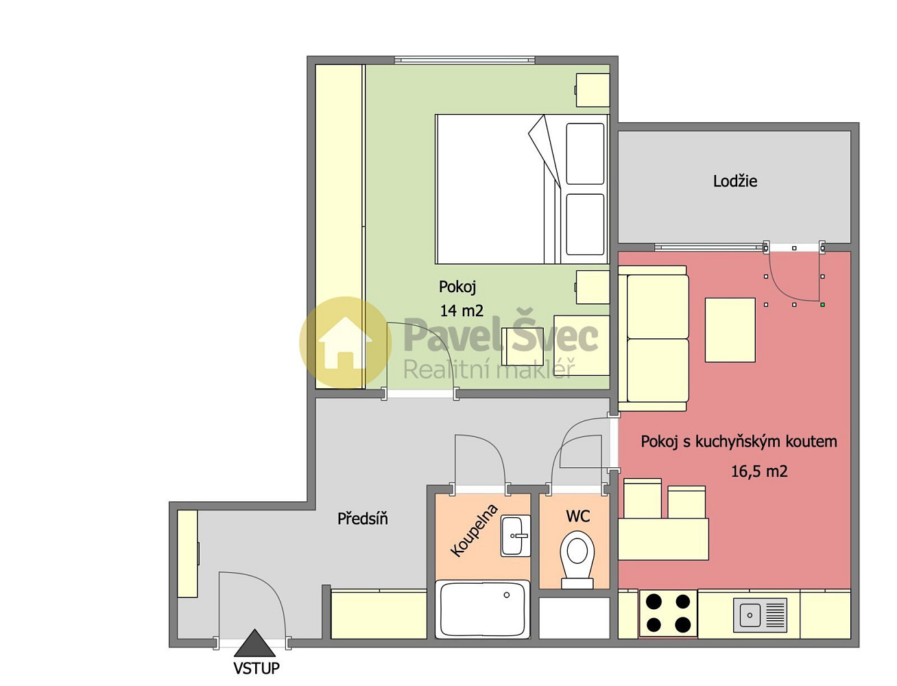 Pronájem bytu 1+1 43 m² – fotografie 5