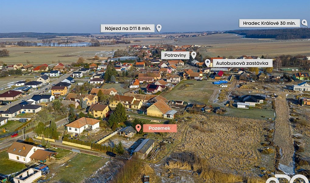 Prodej stavebního pozemku 921 m², Strašov – náhled fotky 4