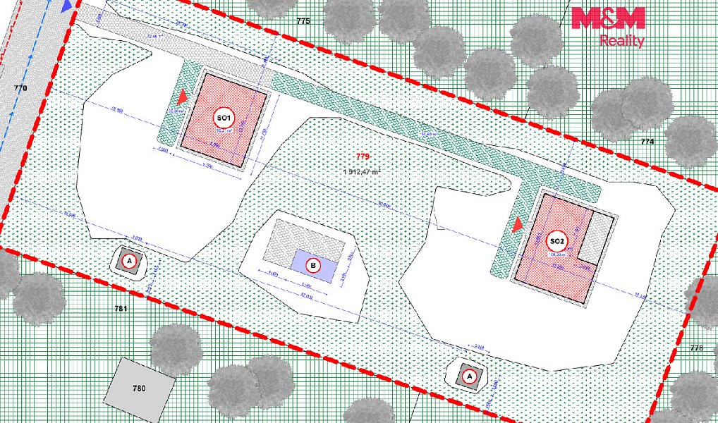 Prodej stavebního pozemku 3 825 m², Hradištko – náhled fotky 12