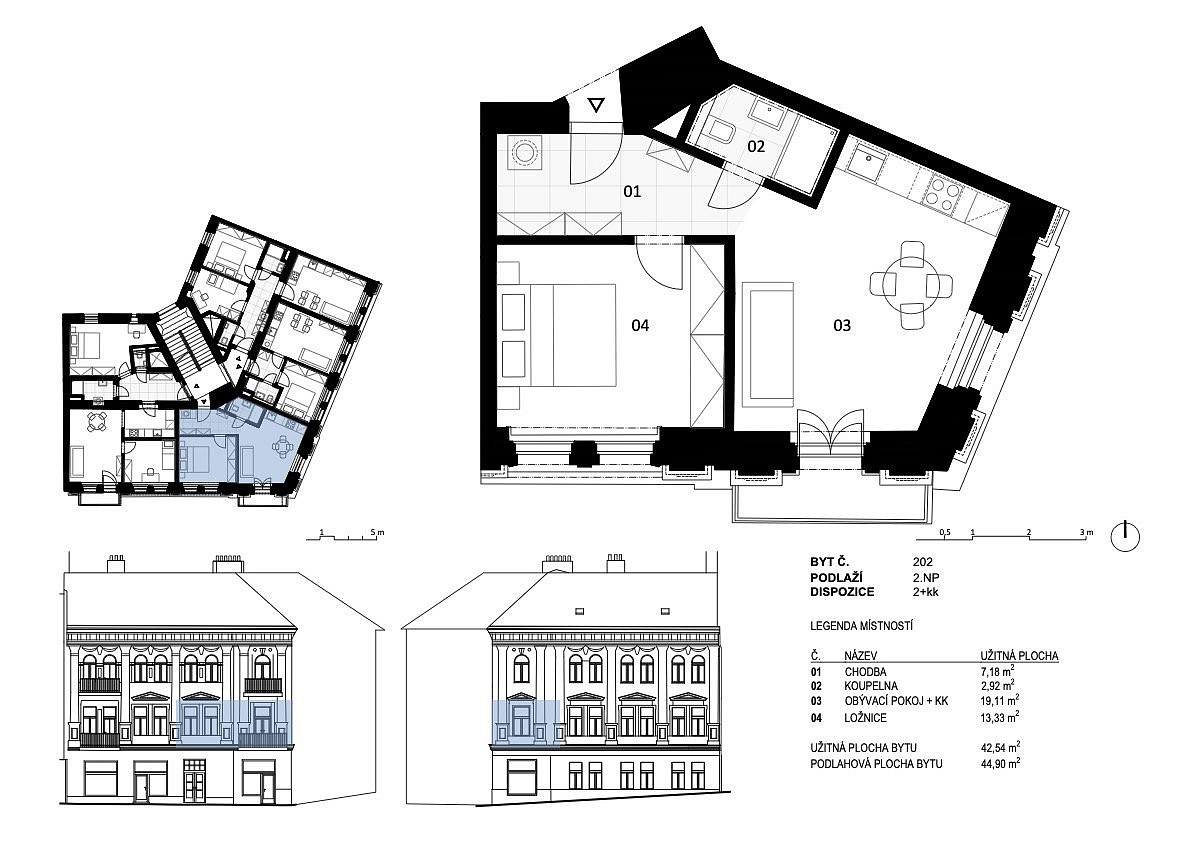 Prodej bytu 2+kk 43 m² – fotografie 3