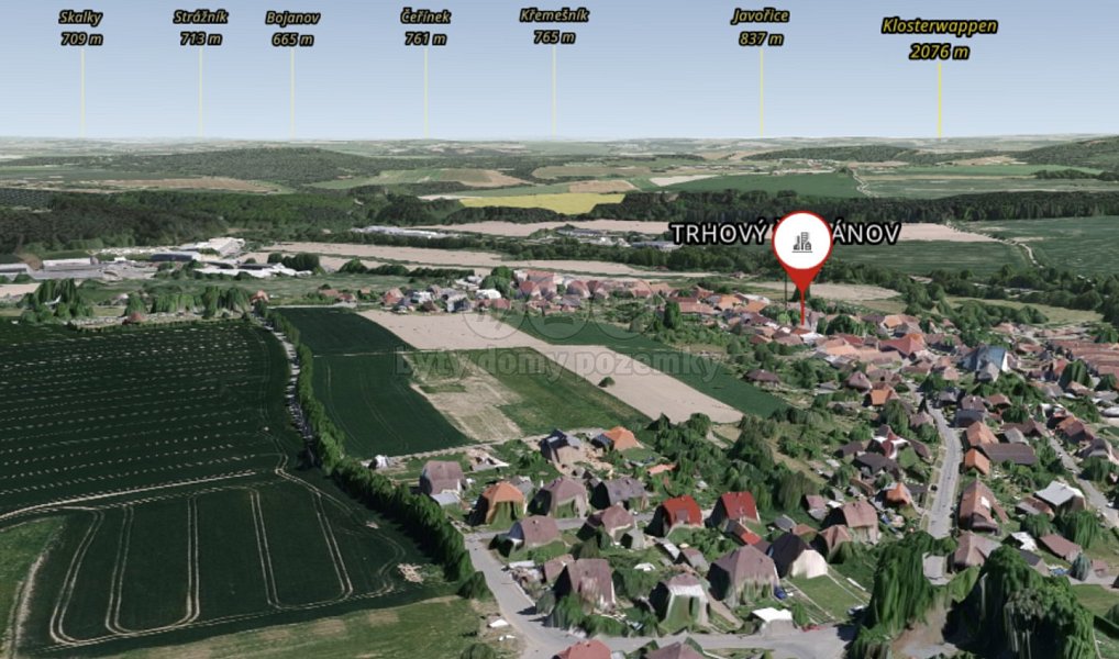 Prodej stavebního pozemku 1 021 m², Trhový Štěpánov – náhled fotky 3