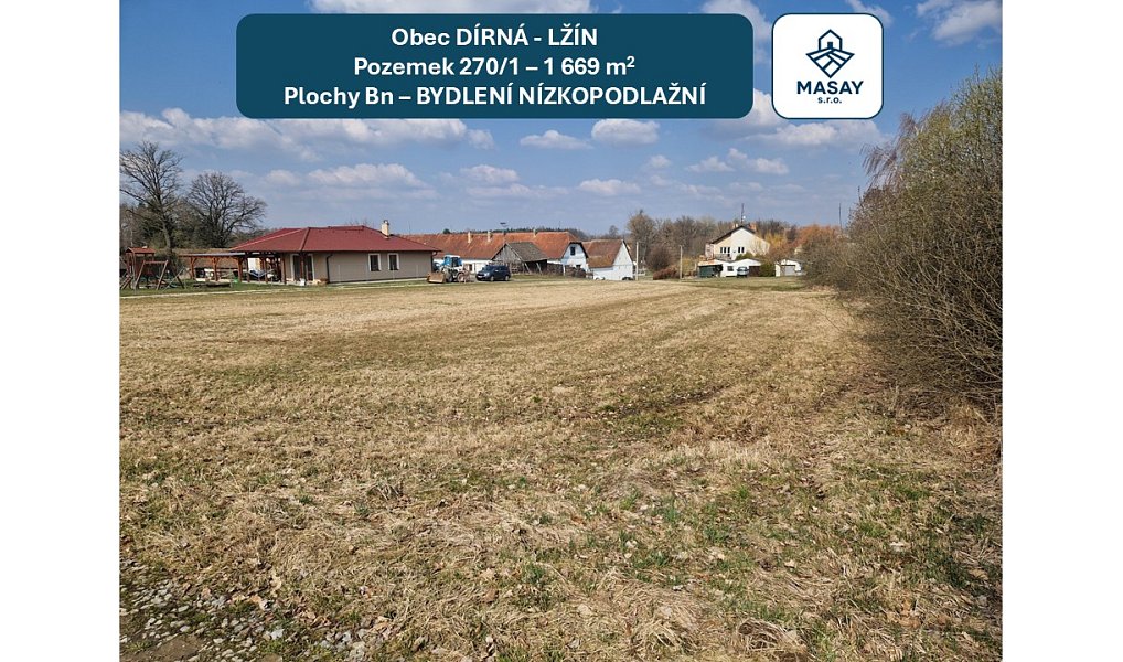 Prodej stavebního pozemku 1 669 m², Dírná – náhled fotky 14