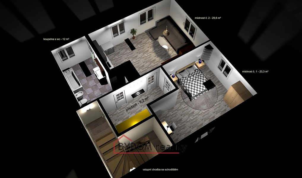 Prodej bytu 3+kk 82 m², Líšťany – náhled fotky 12