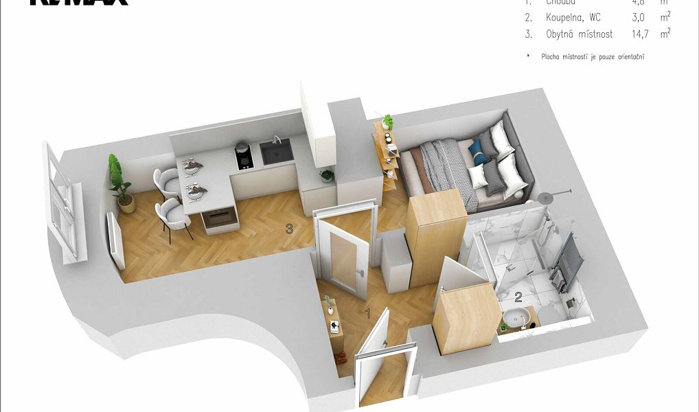Pronájem bytu 1+kk 25 m², Praha – náhled fotky 4