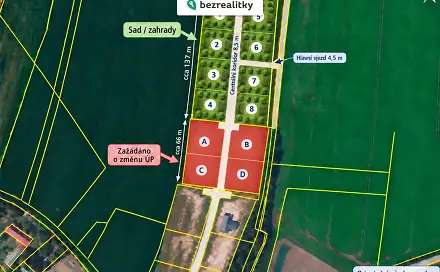 Prodej zahrady 1 050 m², Vysoká, okres Mělník