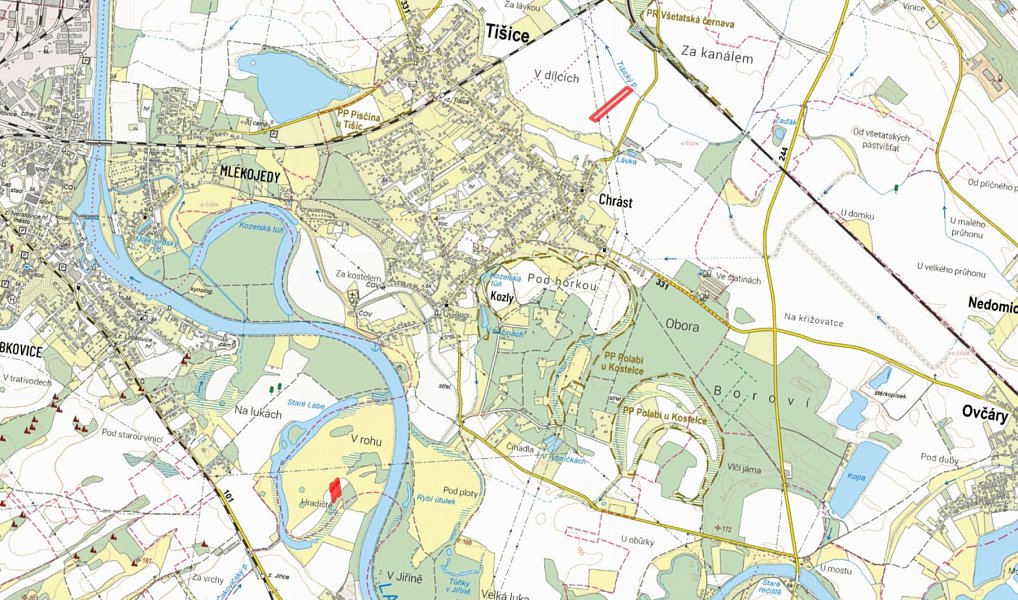 Prodej pole 14 236 m², Tišice – náhled fotky 3