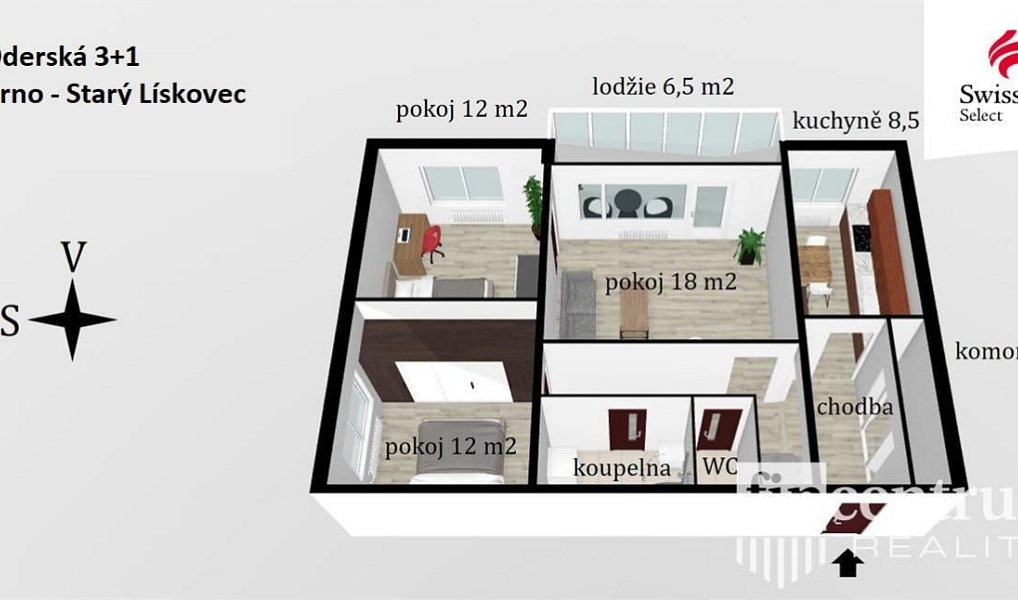Pronájem bytu 3+1 72 m², Brno – náhled fotky 5