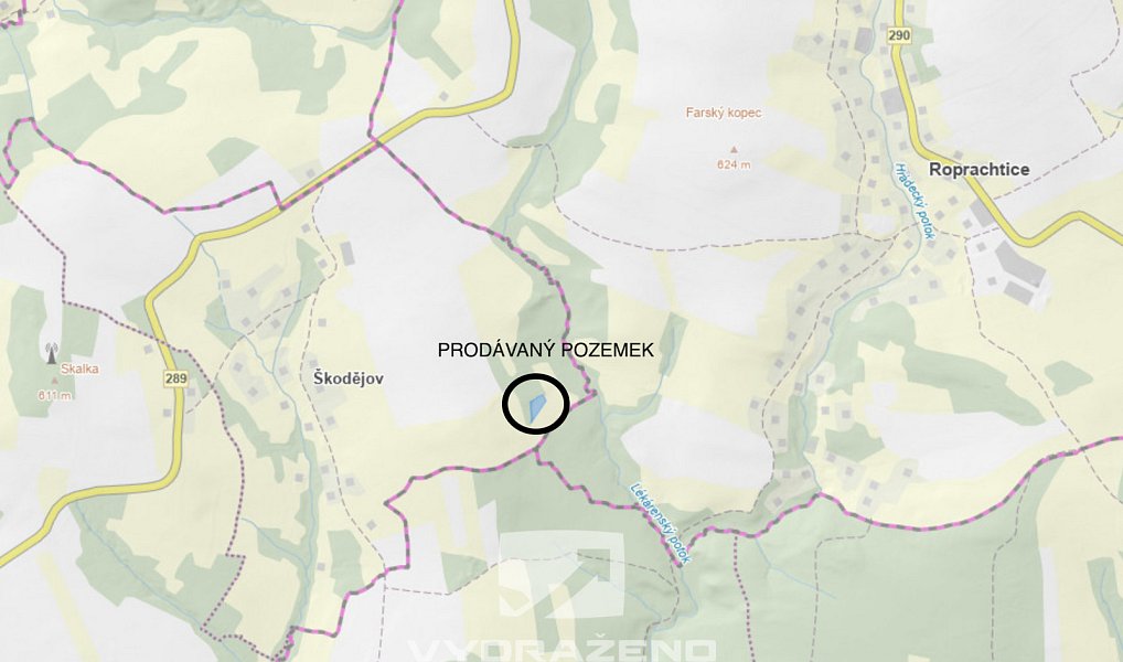 Prodej pole 2 448 m², Příkrý – náhled fotky 6
