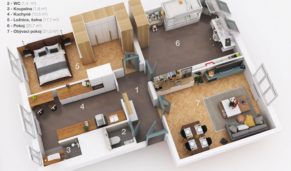 Prodej bytu 3+1 77 m², Praha – náhled fotky 25