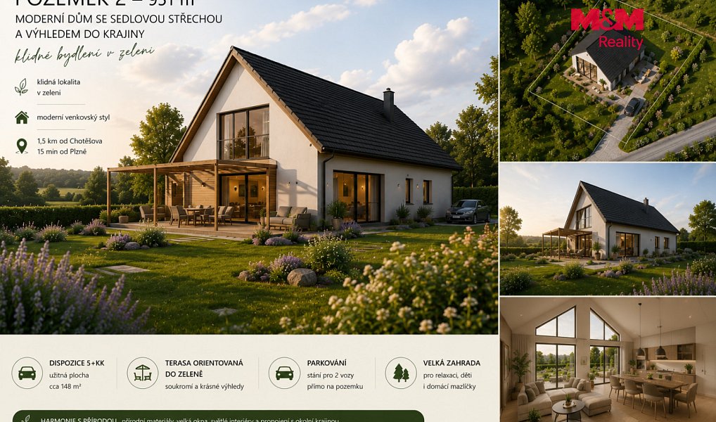 Prodej stavebního pozemku 951 m², Chotěšov – náhled fotky 3