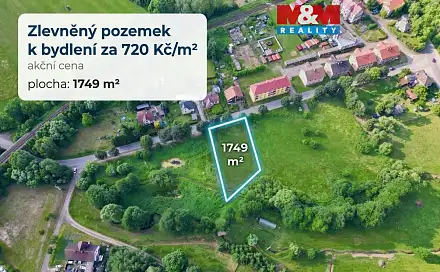 Prodej stavebního pozemku 1 747 m², Meziměstí, okres Náchod
