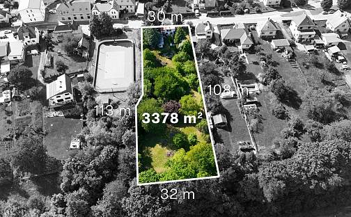 Prodej stavebního pozemku 3 378 m², Bezručova, Turnov, okres Semily