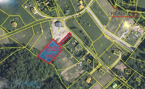 Prodej stavebního pozemku 2 525 m², Liberk, okres Rychnov nad Kněžnou