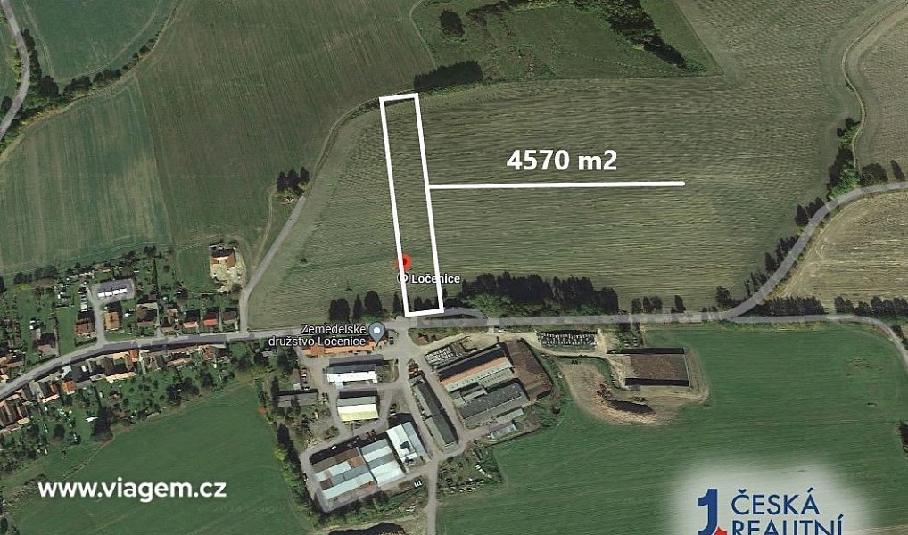 Prodej pole 1 142 m², Ločenice – náhled fotky 2