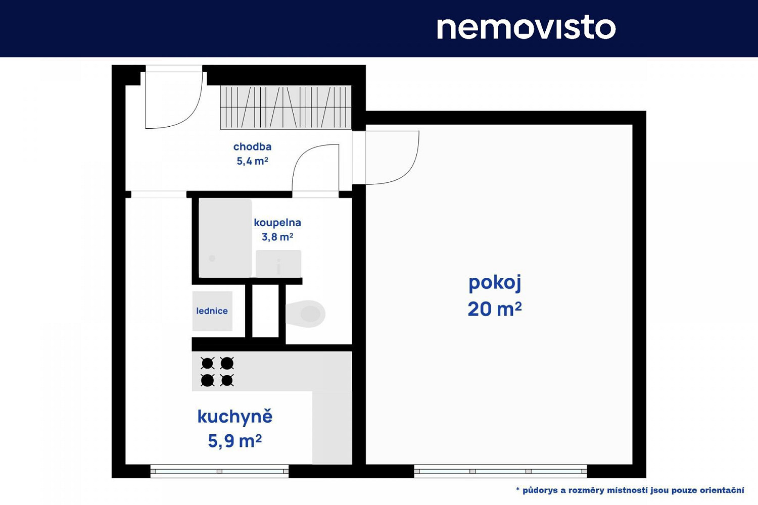 Prodej bytu 1+1 39 m² – pohled 4