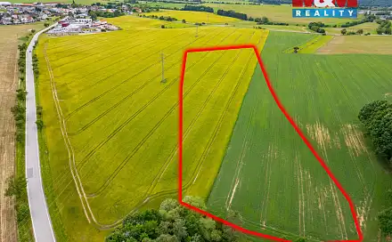 Prodej pole 19 767 m², Slapy, okres Tábor