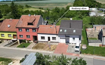 Prodej domu 60 m² s pozemkem 976 m², Vinohradská, Dolní Němčí, okres Uherské Hradiště