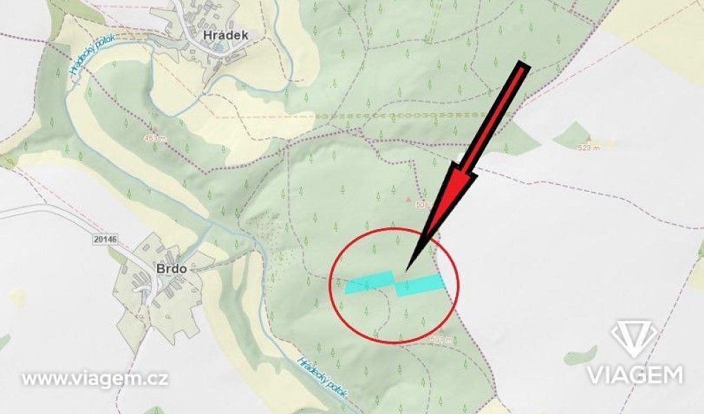 Prodej lesa 4 219 m², Manětín – náhled fotky 4