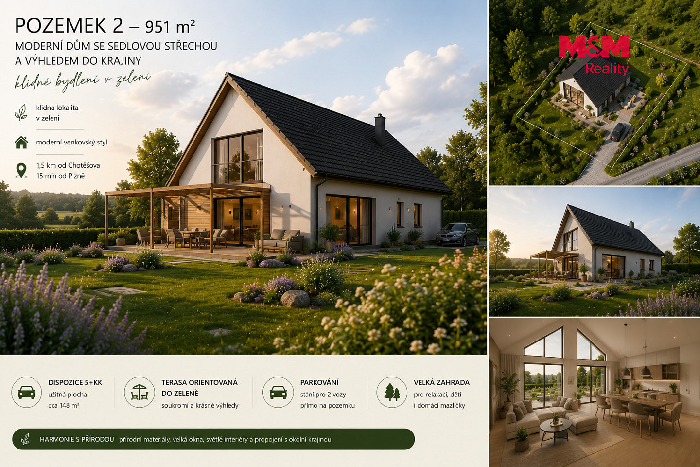 Prodej stavebního pozemku 951 m² – fotografie 3