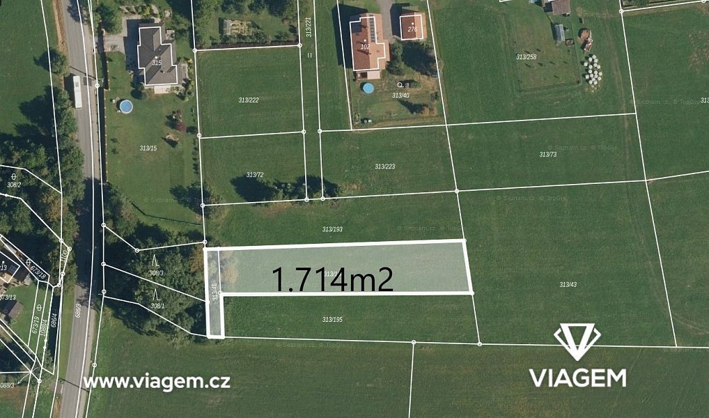 Prodej pole 1 715 m², Dolní Domaslavice – fotka 1 z 5