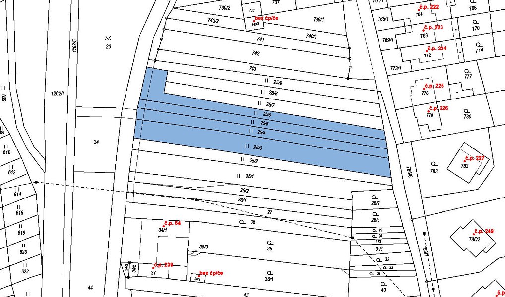 Prodej stavebního pozemku 2 330 m², Milešovice – náhled fotky 3