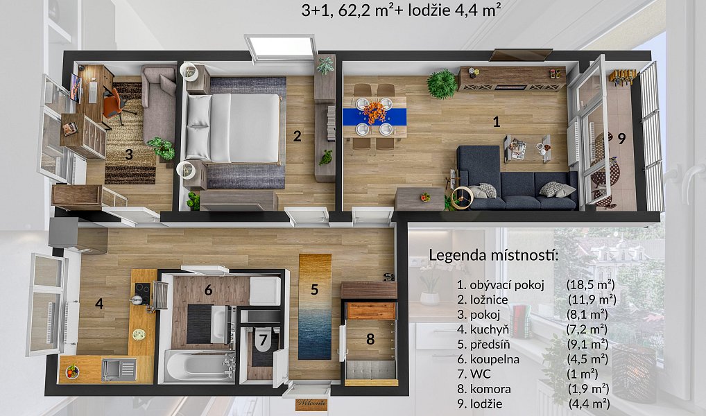 Pronájem bytu 3+1 62 m², Česká Lípa – náhled fotky 33