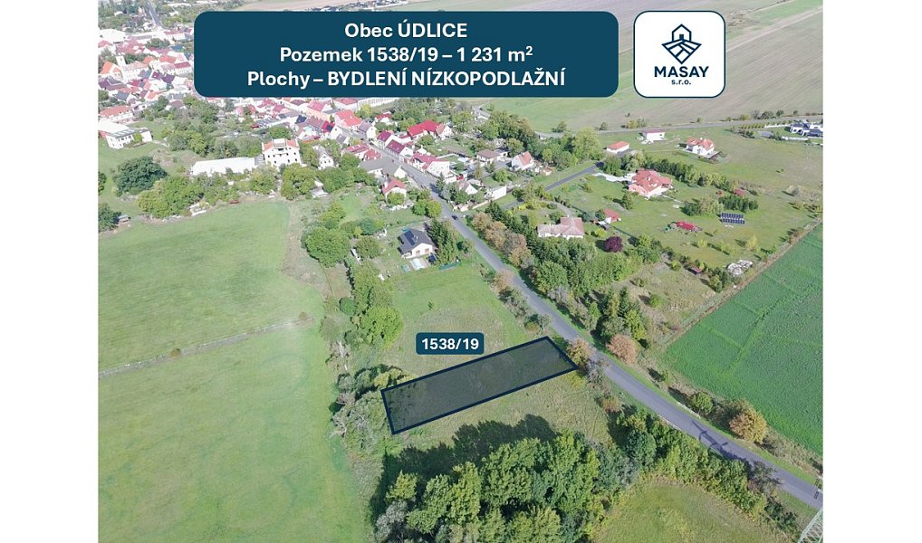 Prodej stavebního pozemku 1 231 m², Údlice – náhled fotky 8