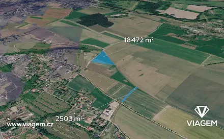 Prodej pole 3 714 m², Kly, okres Mělník