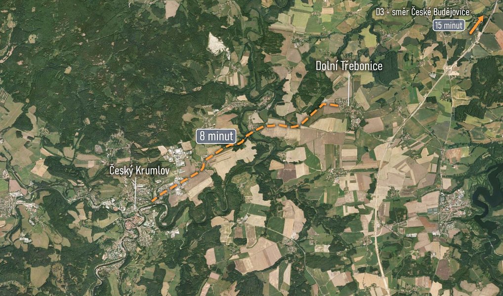 Prodej stavebního pozemku 3 318 m², Dolní Třebonín – náhled fotky 4