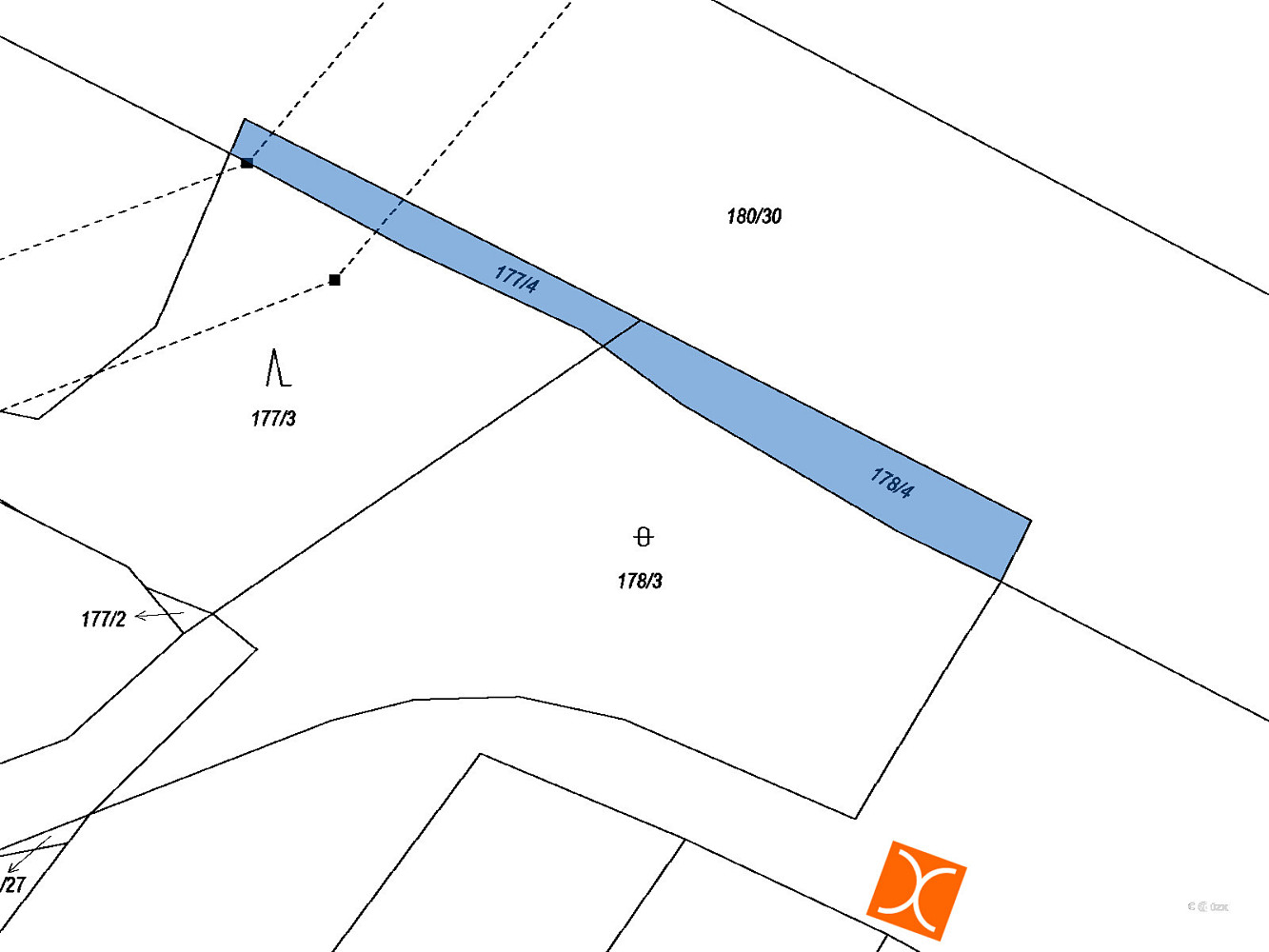Prodej pozemku 65 m² – pohled 2