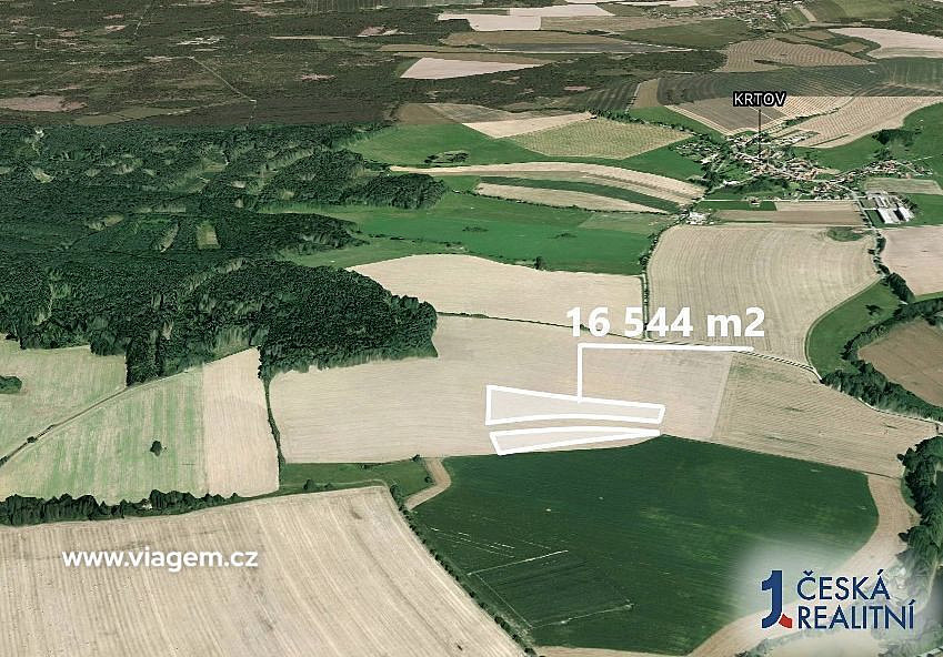 Pole 16 544 m², Podíl 25 % o výměře 4 136 m² – pohled 2
