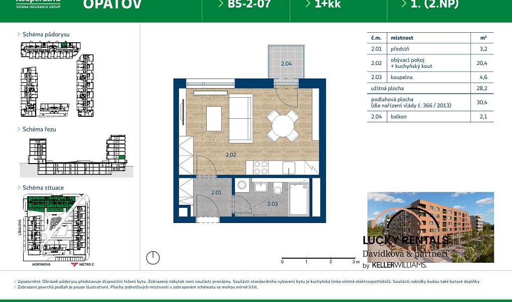 Pronájem bytu 1+kk 30 m², Praha – náhled fotky 30