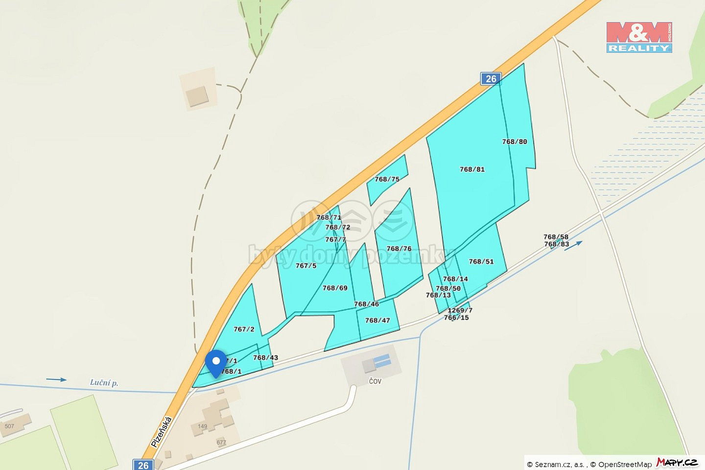 Prodej komerčního pozemku 51 322 m²