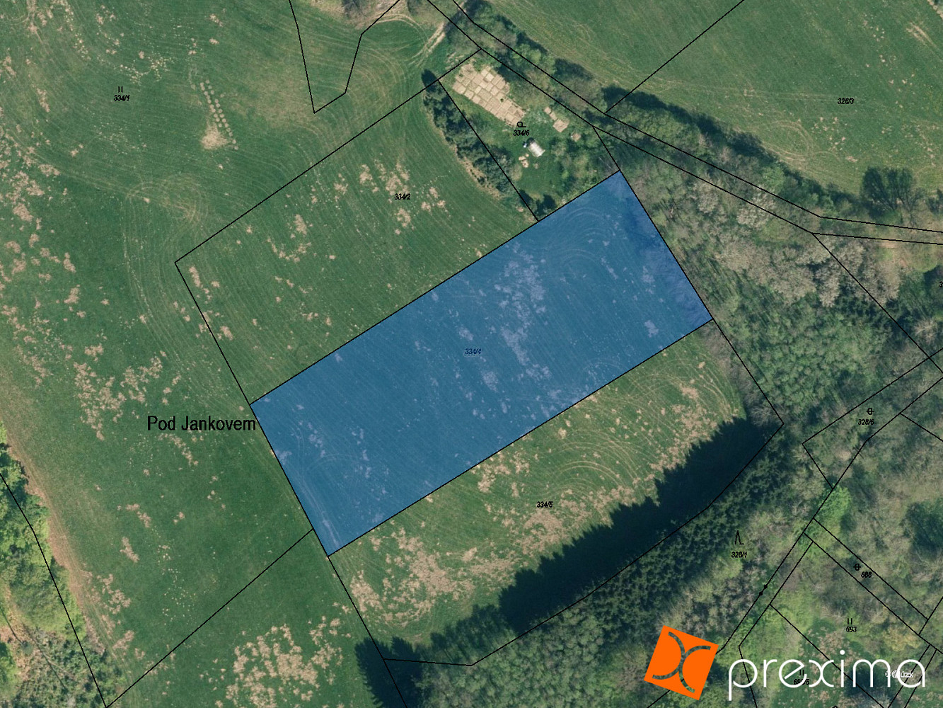 Prodej pole 6 951 m²