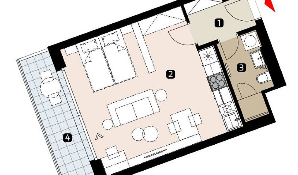 Prodej bytu 1+kk 41 m², Praha – náhled fotky 3