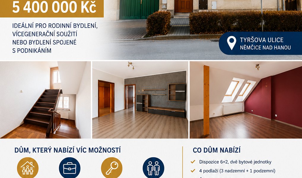 Prodej domu 260 m² s pozemkem 431 m², Němčice nad Hanou – náhled fotky 2