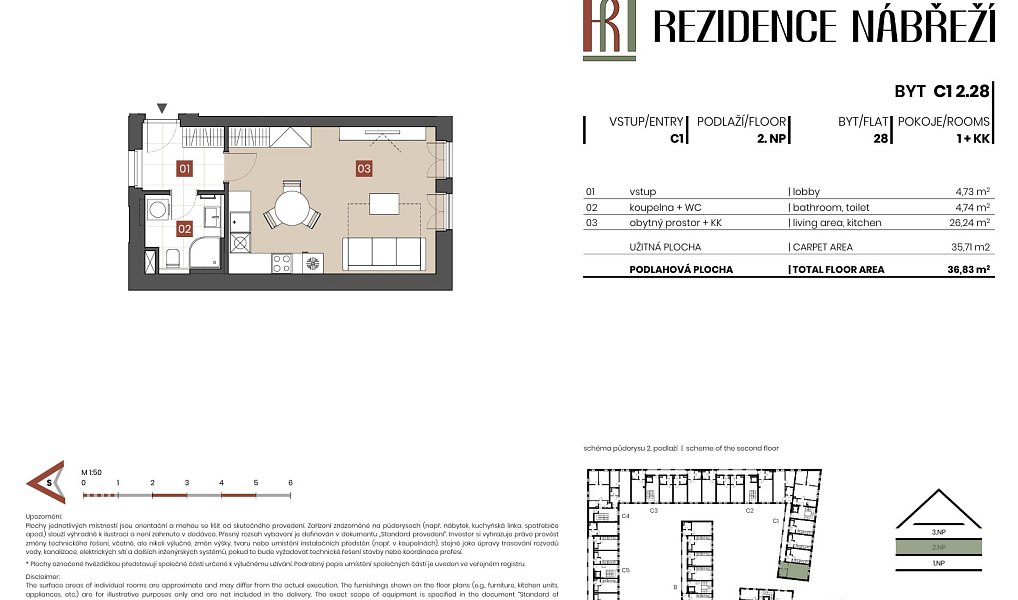 Prodej bytu 1+kk 36 m², Brandýs nad Labem-Stará Boleslav – náhled fotky 2