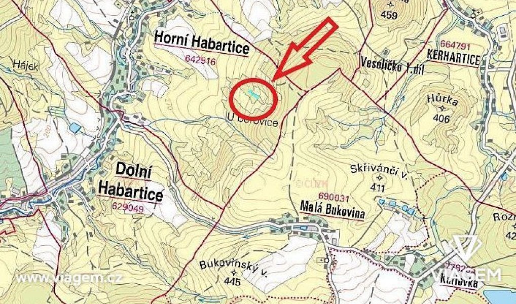 Prodej lesa 2 694 m², Horní Habartice – náhled fotky 3