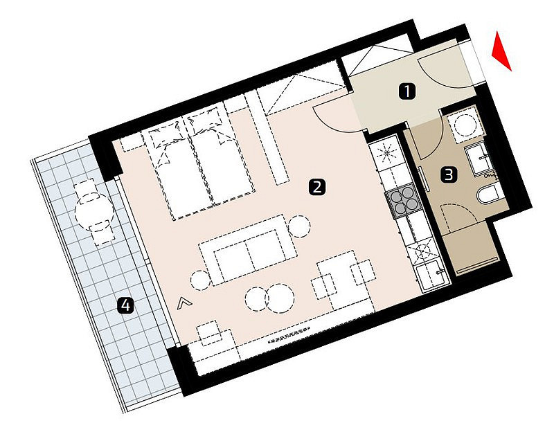 Prodej bytu 1+kk 41 m² – fotografie 3