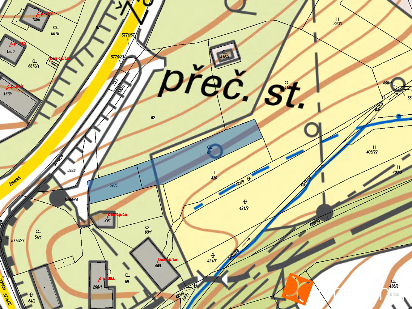 Prodej stavebního pozemku 200 m² - Widok 3