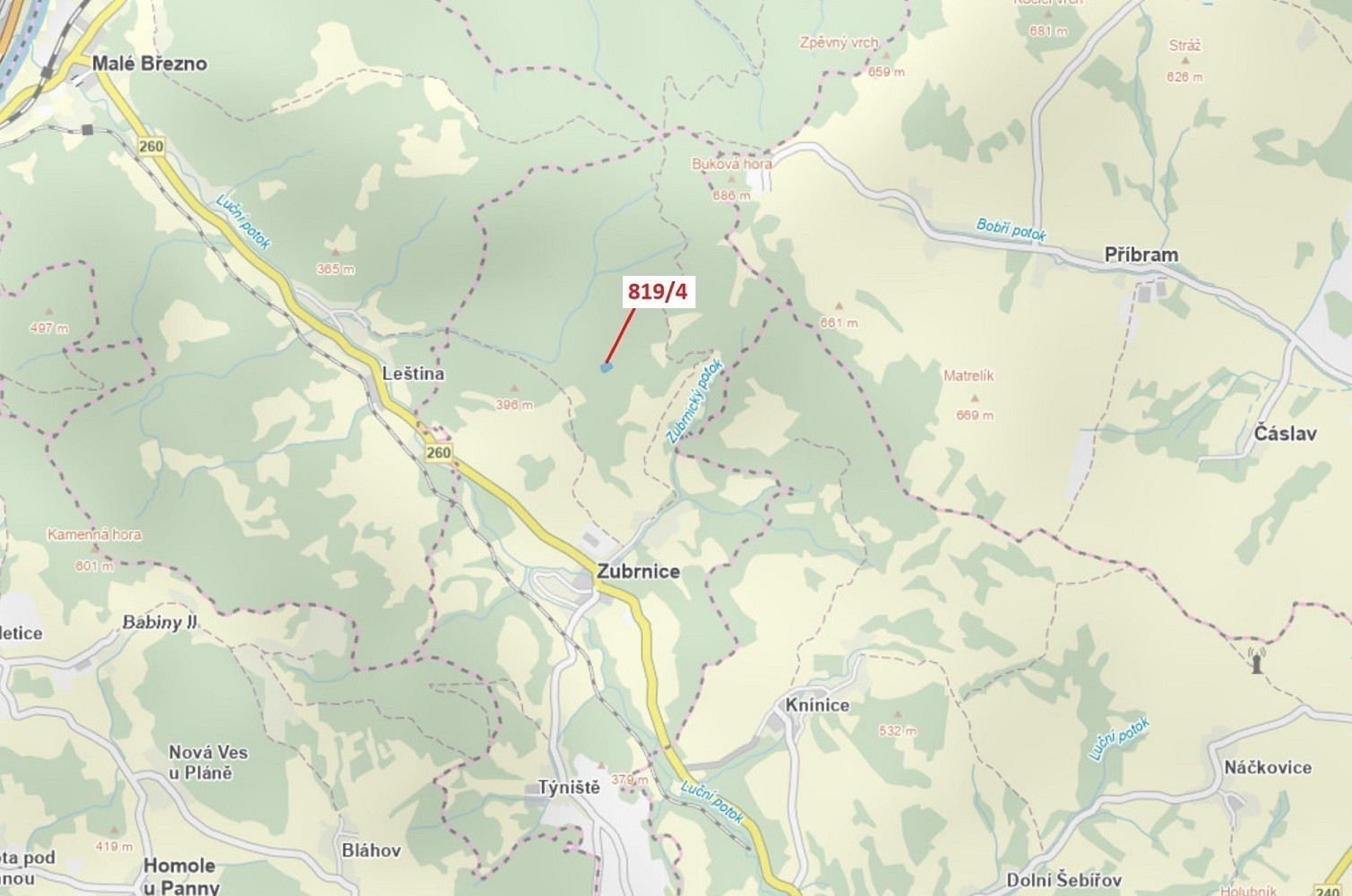 Dražba lesa 2 875 m²